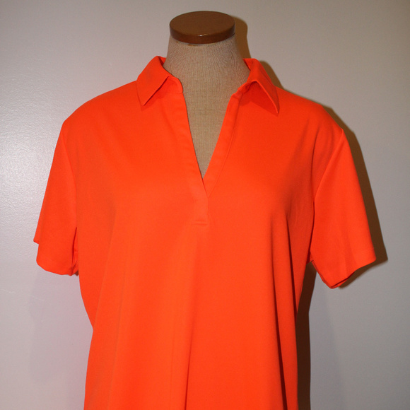 Port Authority Tops - Port Authority Woman's Bright Pumpkin Neon Orange Port Authority Tops - Port Authority Woman's Bright Pumpkin Neon Orange